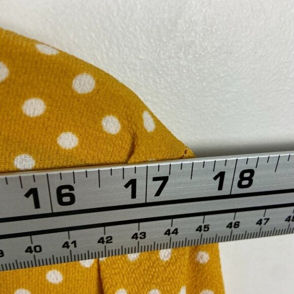 Como Vintage Bohemian Mustard Yellow Polka Dot Summer Dress Size XL Sundress - Picture 13 of 16